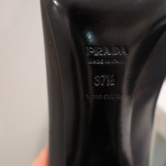 Prada Open Toe Two Toned Pumps - Size 37.5 - Picture 7 of 8